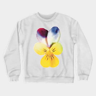 Yellow and Purple Johnny Jump-Up Flower Crewneck Sweatshirt